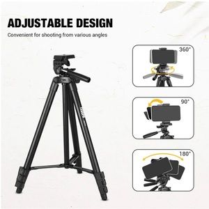 Portable Tripod, Bluetooth, Lightweight 360° Ball Head,Adjustable,Universal Clip